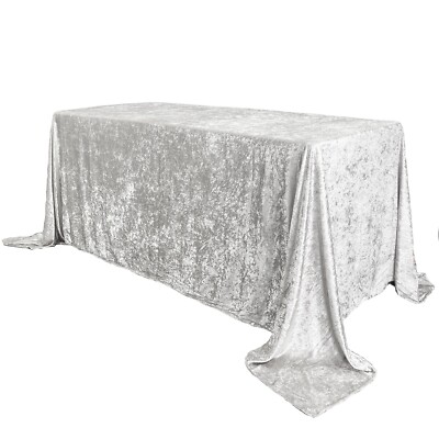 90 x 132 Inch Rectangular Velvet Tablecloth, Silky Tablecloths for Events
