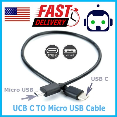 USB 3.1 USB-C Type C to Micro USB Male Sync OTG Charge Data Transfer Cable Cord