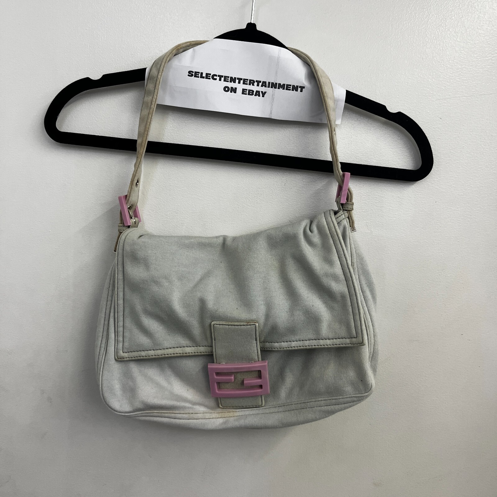 Vintage Fendi Mama Baguette Bag Pink Cotton Gray | eBay