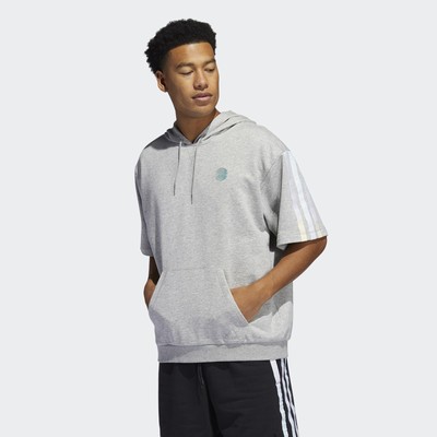 

Серый спортивный мужской свитшот с капюшоном adidas Basketball Donovan Mitchell с капюшоном, Grey