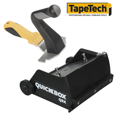 TapeTech QuickBox QSX 6.5'' Fast Set Compound Flat Box w/Wizard Compact Handle