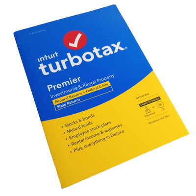 TurboTax Premier 2022 PC/Mac CD /DOWNLOAD Federal /State Investments Rental