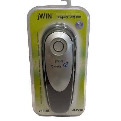 jWIN JT-P29 Single Line Corded Phone Two Piece Telephone Desk Top Wall Mount