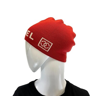 CHANEL Red Beanie