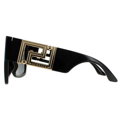 Pre-owned Versace Sunglasses Ve4402 Gb1/87 Black Dark Gray