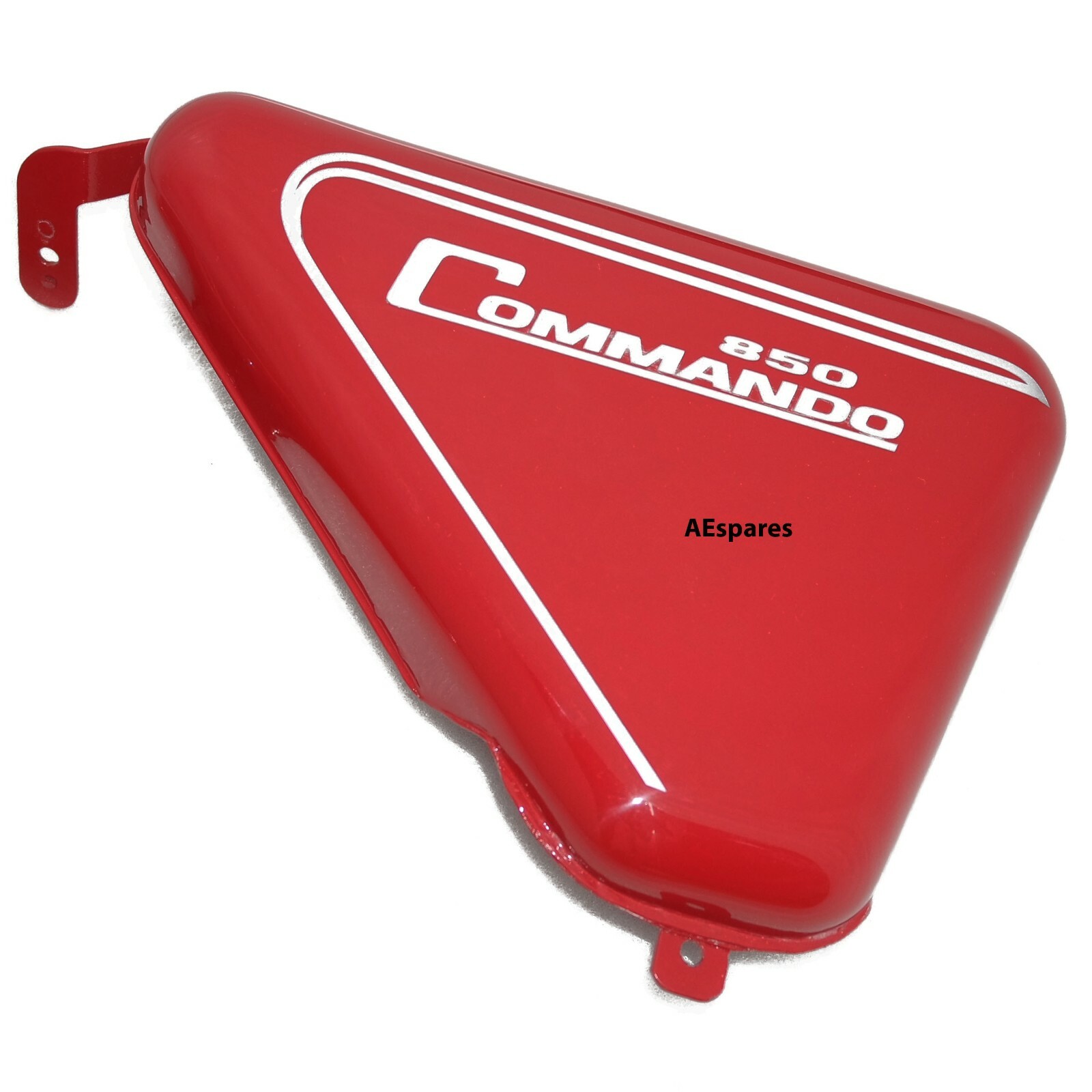 For Norton Commando 850 Tool Box Oil Tank Side Panel Steel Cherry Red Paint 