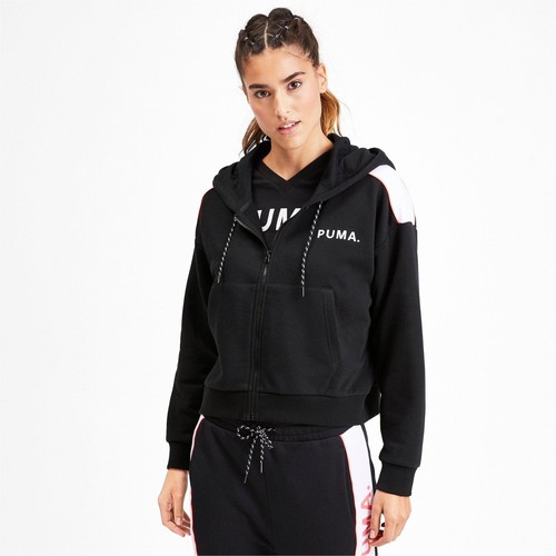 

[595744-01] Женская толстовка Puma CHASE с капюшоном на молнии, Черный