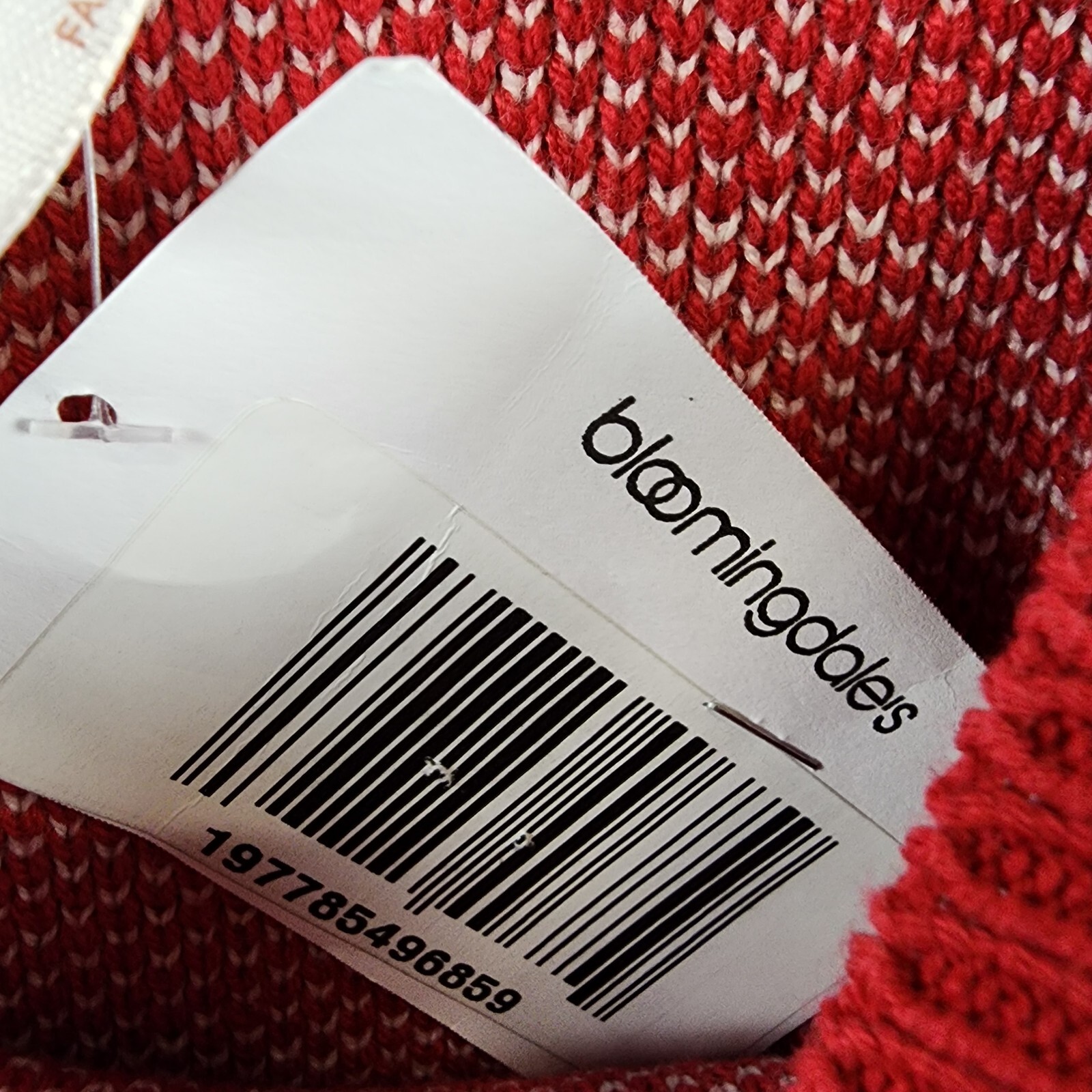 Free People Easy Street Patterned Crop Mock Sweater Women's XS Cherry Cream L/S - Picture 6 of 13