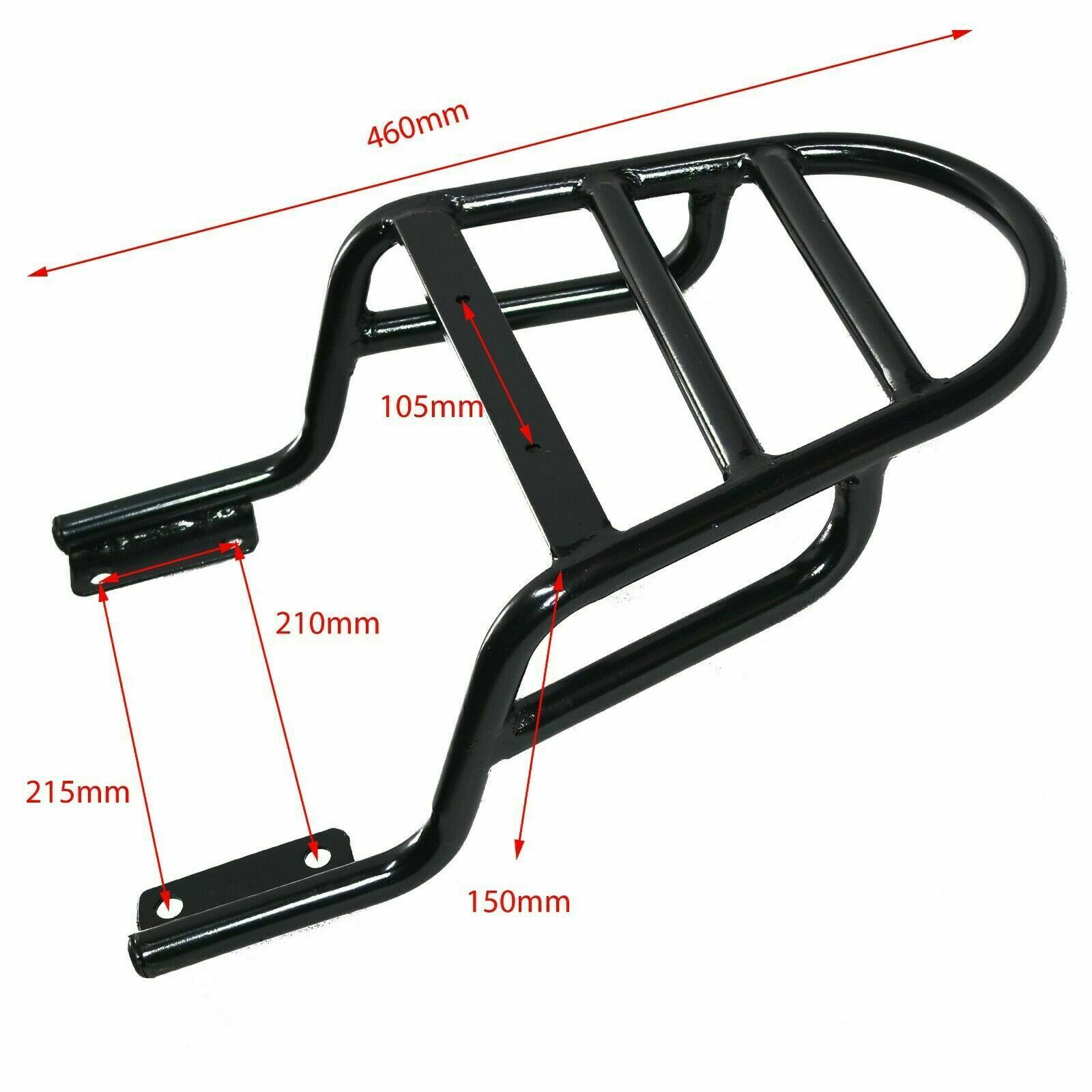 Fits Royal Enfield Interceptor 650cc Rear Luggage Rack Carrier Black 
