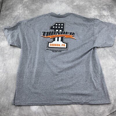 Gildan  TShirt Adult 2XLarge Gray HARLEY DAVIDSON THUNDER 1 SHARON PA Dry Blend