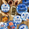 Graduation Plates and Napkins 2025 Graduation Decorations Class of 2025 Blue Silver Paper Plates Cocktail Napkins for Congrats Disposable Grad Party Decorations Serve 50 Graduations Party Supplies