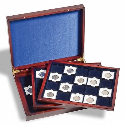 Coin Collection Presentation Display Case Box 60 2x2 Flips Quadrum Snaplocks New