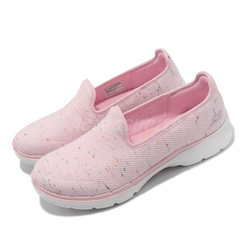 

Skechers Go Walk 6-Galaxy View Светло-розовые женские повседневные туфли без шнуровки 124551-LTPK, Розовый, Go Walk 6-galaxy View