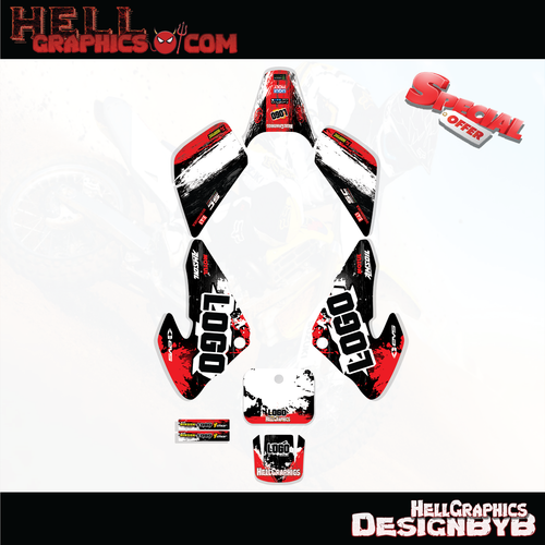 For 2000-2003 Honda Xr50 Shroud Xr 50 GRAPHICS KIT DECALS STICKERS PAINTSTAIN
