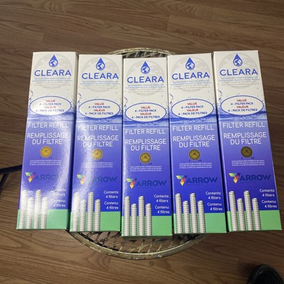 5 Pack Of Cleara Filter Refill Box of 4 Use Arrow Home Products Water Filtration