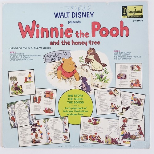 Walt Disney 1965 Winnie the Pooh and the Honey Tree Disneyland 3928