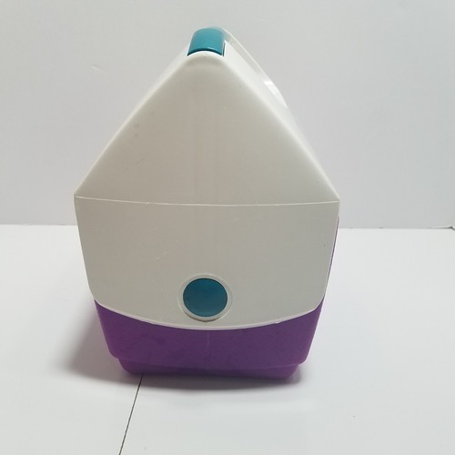 Vtg S'Cool Igloo Cooler Teal Purple Button 1990s 90s Small