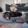 Serta Orthopedic Cuddler Dog Bed for Pets – Slate Gray (X-Large)