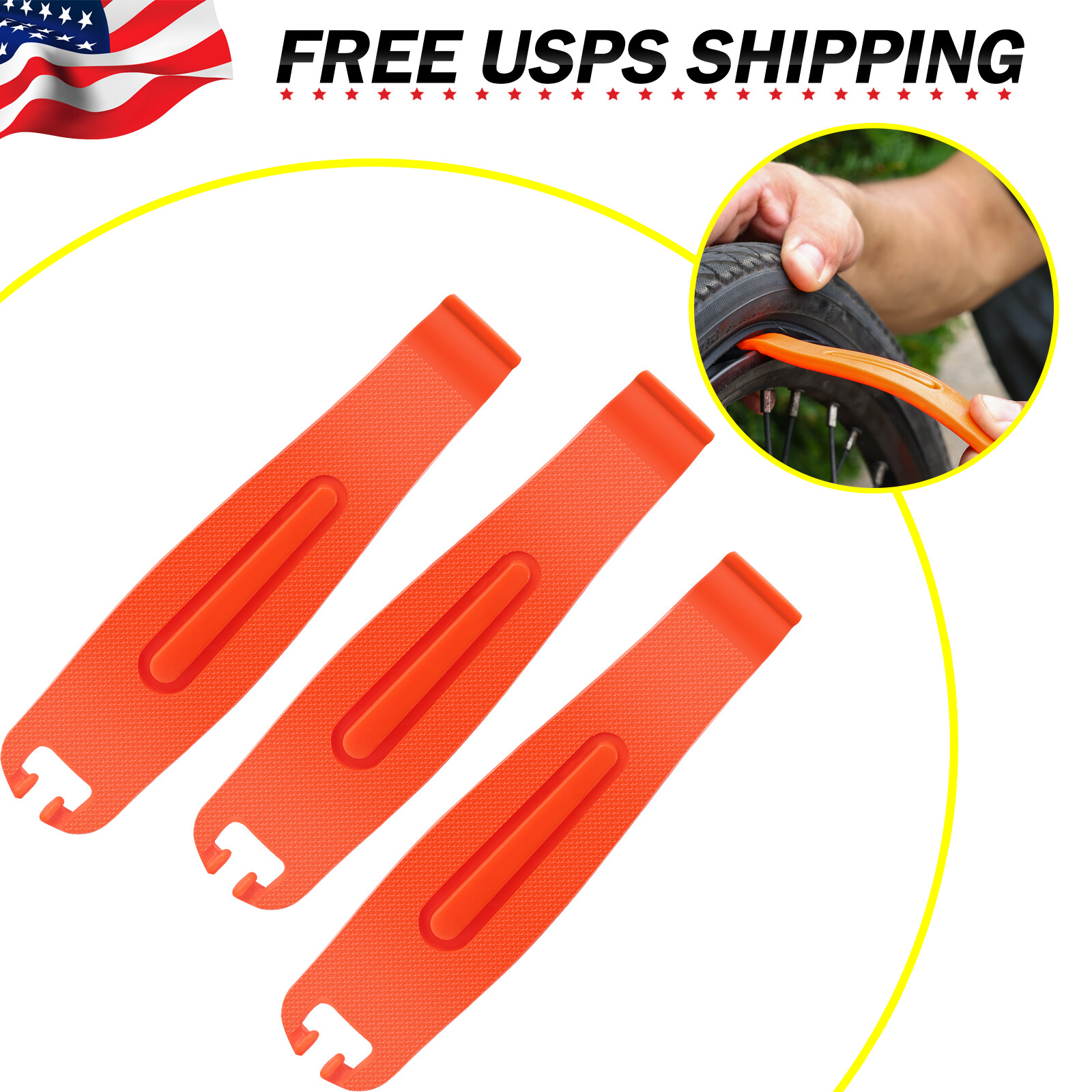 3PCS Bicycle Tire Levers Strong Tire Removal Tool for Road o