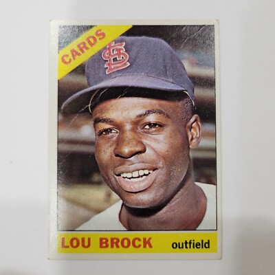 1966 TOPPS #125 LOU BROCK ST. LOUIS CARDINALS HOF 8062
