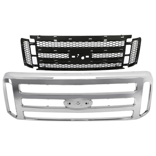 Grille For Ford 1999-2004 Super Duty F250 F 250 F350 F450 F550 Excursion Chrome