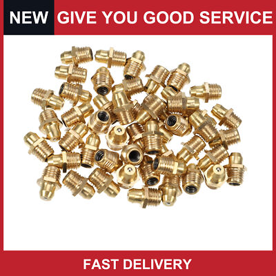Universal M8x1 Grease Nipple Fitting Straight Brass Fitting Adapter Pack of 50