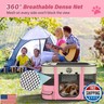 Dog playpen Puppy Play Pens Foldable Pet Crate Cage Kennel for Indoor Collapsible Kitten Enclosure with Carrying Case Food Bowl Travel Outdoor Hamster Rabbit Guinea Pig Small Animals (Pink, M, 1)