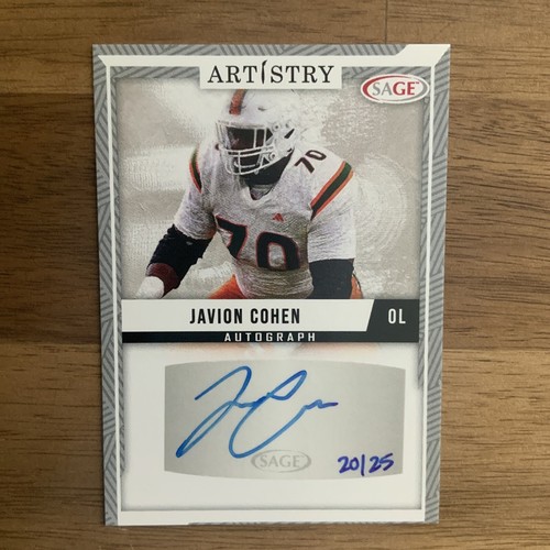 DC ARROW ケイティロッツ　サインカード 2024 Sage Artistry Javion Cohen AUTO RC Red Auto 20/25 ART