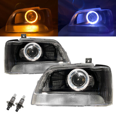 Fits SUZUKI Carry EVERY MK4 99-05 Guide LED Angel-Eye Halogen Headlight BK LHD