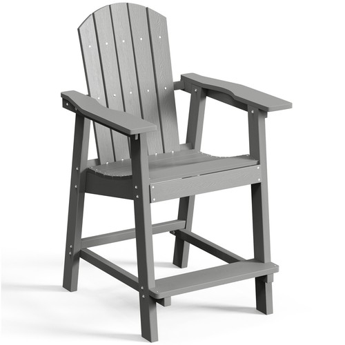 S Weather Resistant Patio Tall Bar Stools With Footrest