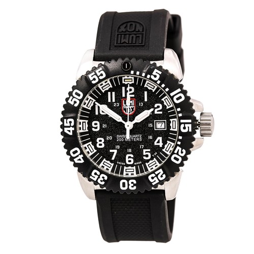 Pre-owned Luminox Men's Watch Colormark Quartz Stainless Steel Case Black Dial Strap 3151