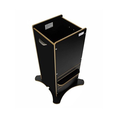 Little Helper FunPod Kitchen Step Stool Adjustable Height, Black