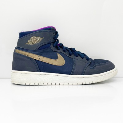 

Nike Girls Jordan 1 Retro High 332148-428 Синие баскетбольные кроссовки Кроссовки Размер 4.5Y, Синий, Jordan 1 Retro High