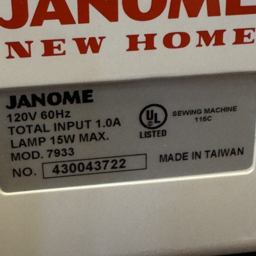 Janome New Home Serger 7933 Differential Feed Tested Works Excellent