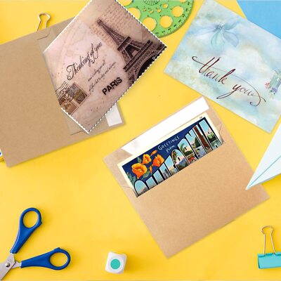 50 Pack Brown Envelopes 5 X 7 InchBrown A7Card Invitation Postcard Envelopes