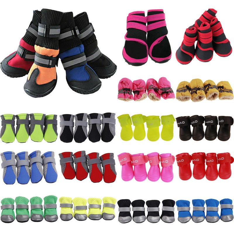 2 Paar Hundeschuhe Haustier Hund Wasserdicht Wasserdicht Pfotenschutz Schuhe Reg