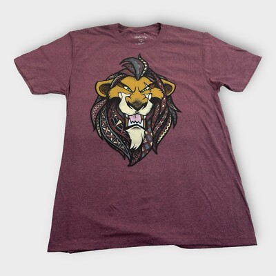 Disney The Lion King Scar Tribal Graphic T-Shirt Adult Size Medium