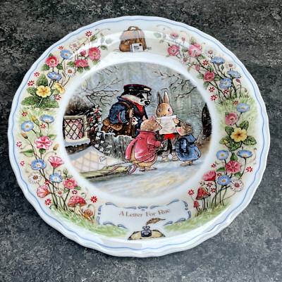 WEDGWOOD FOXWOOD TALES A LETTER FOR RUE BRIAN PATERSON COLLECTORS PLATE NEW