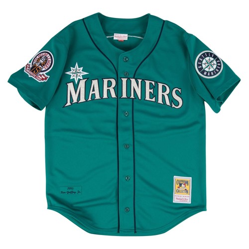 

Мужская футболка Mitchell - Ness MLB AUTHENTIC JERSEY - SEATTLE MARINERS 1995 KEN GRIFFEY JR, Зеленый