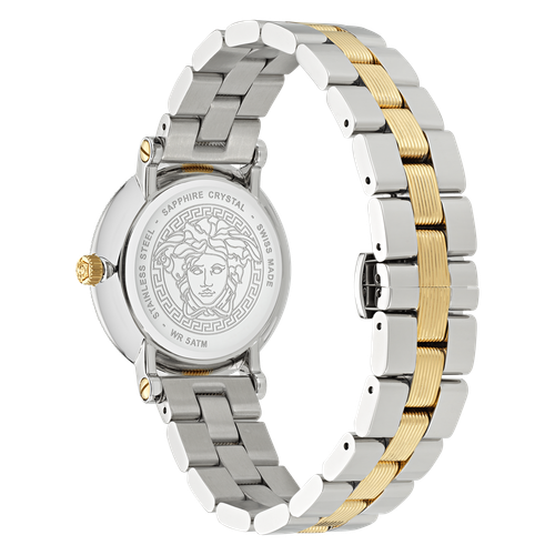 Pre-owned Versace Multicolour Womens Analogue Watch Greca Flourish Ve7f00523