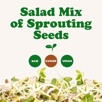 Salad Mix of Sprouting Seeds - Sproutable, Kosher, Raw, Vegan - by Food To Live