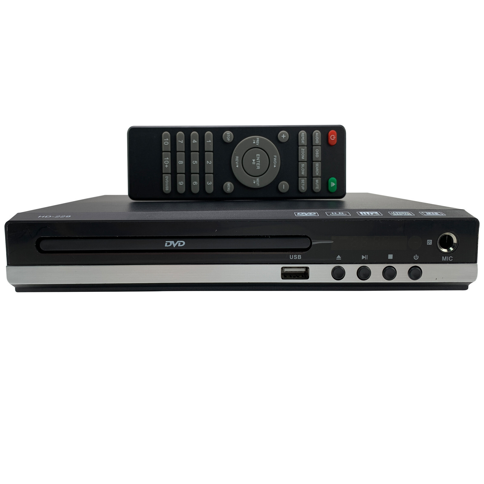 2024 DVD Player 1080P HD DVD CD Disc Player HDMI/AV Output & USB Input for TV