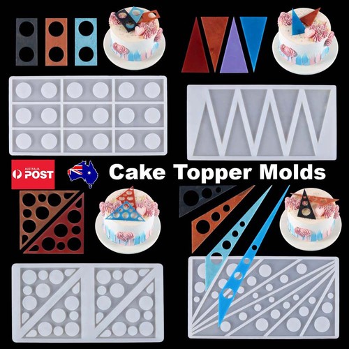 Silicone Geometric Cake Topper Chocolate Mold Various Styles Party Wedding Cake