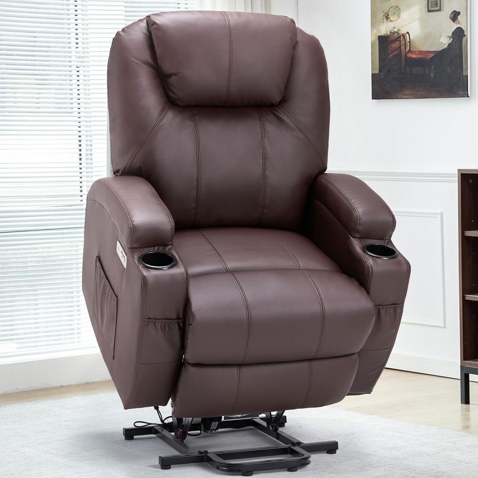 Power Lift Recliner Chair for Elderly with side Pockets&USB