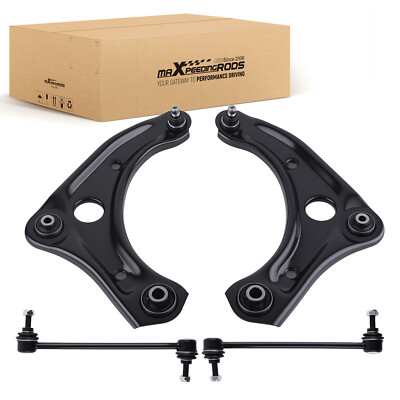 Front Lower Control Arms + Stabilizer Link for Nissan Versa Note Micra 2015-2019