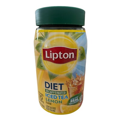 Lipton Diet Iced Tea Mix Lemon Decaffeinated Makes 10 Quarts Sealed (1)