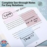 Transparent Sticky Notes - Pastel Color Clear Sticky Notes, 3x3 inch, Waterproof, 300 Sheets for College, School and Office