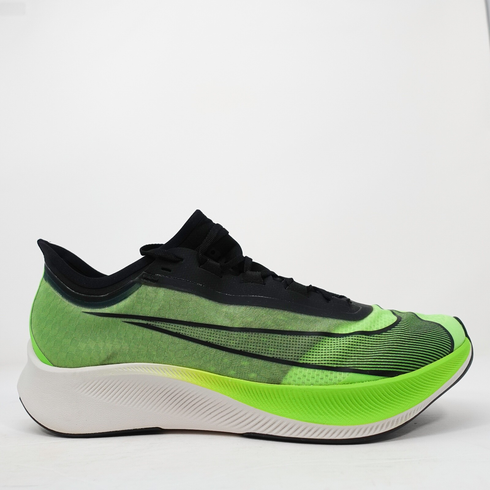 Nike Zoom Fly 3 Vapor Weave Running Shoes Electric Green AT8240 300 Mens 12.5