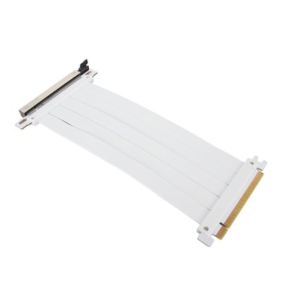 New White 60cm/23.6in PCIE 4.0 X16 Extender Riser Cable High Shielding Property