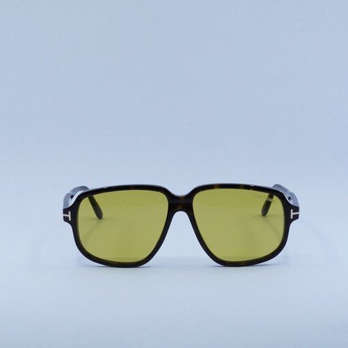Pre-owned Tom Ford Ft1024 52e Dark Havana/yellow 59-14-145 Sunglasses